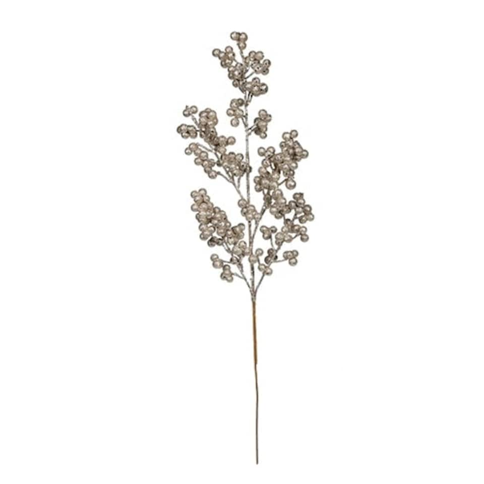 Christmas Champagne Gold Berry Pick Decoration 47cm