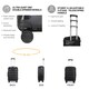 image 6 of Lightweight Luggage Set of 3 – Combination for Every Journey | SB Charging Port, Dual Spinner Wheels, TSA Lock, Shock-Resistant PP Hard Shell