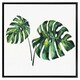 image 2 of Twin tropical leaves (Picutre Frame) Brown | Oak | S