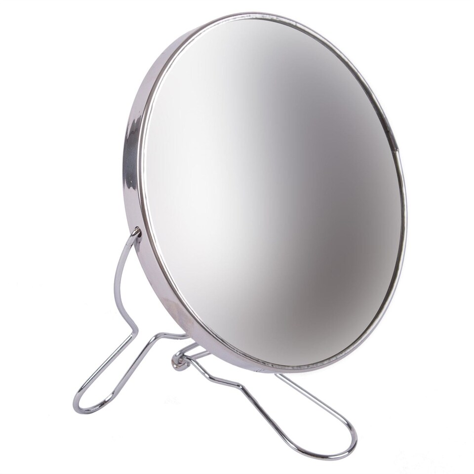 image 1 of Ashley Folding Metal Mirror - 14cm - Silver | Silver | Silver