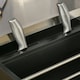 image 8 of HOMCOM Rolling Kitchen Cart Storage Trolley with Drawer Towel Rail Steel Black