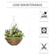 image 5 of Outsunny 2 PCs Artificial Lisianthus Flower Hanging Planter Basket Home