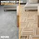 image 9 of NOVECRAFTO Vinyl Floor Tiles Self Adhesive – 12x12in Peel and Stick Flooring for Kitchen, Bathroom & Living Room – Beige Brown Wooden Stripes Design Brown | 5.57sqm