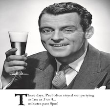 Emotional Rescue Birthday Card for a Man, "Party Till 3 or 4", Male Birthday Card, Funny Birthday Card for Him