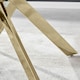 image 4 of Furniturebox Leonardo Glass and Gold Leg Modern 6 Seat Dining Table