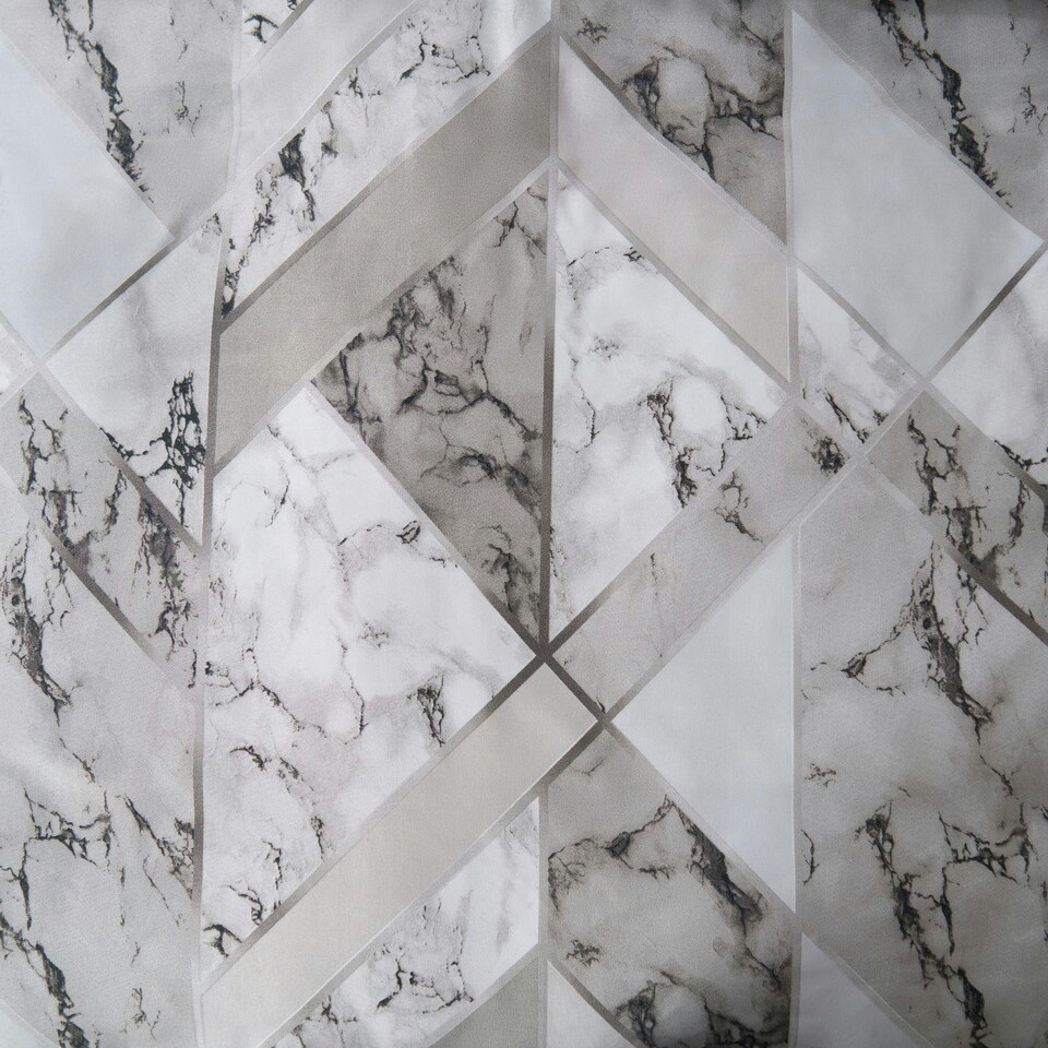 image 1 of OHS Abstract Geo Marble Reversible Print Soft Duvet Cover Bedding Set, King - Grey | Grey | King