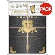 Harry Potter Hogwarts A6 Notebook (Pack of 3) - Black/White/Yellow - One Size