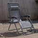 image 1 of Multi Position Garden Zero Gravity Relaxer Chair Sun Lounger in Mixed Grey | Grey | Grey