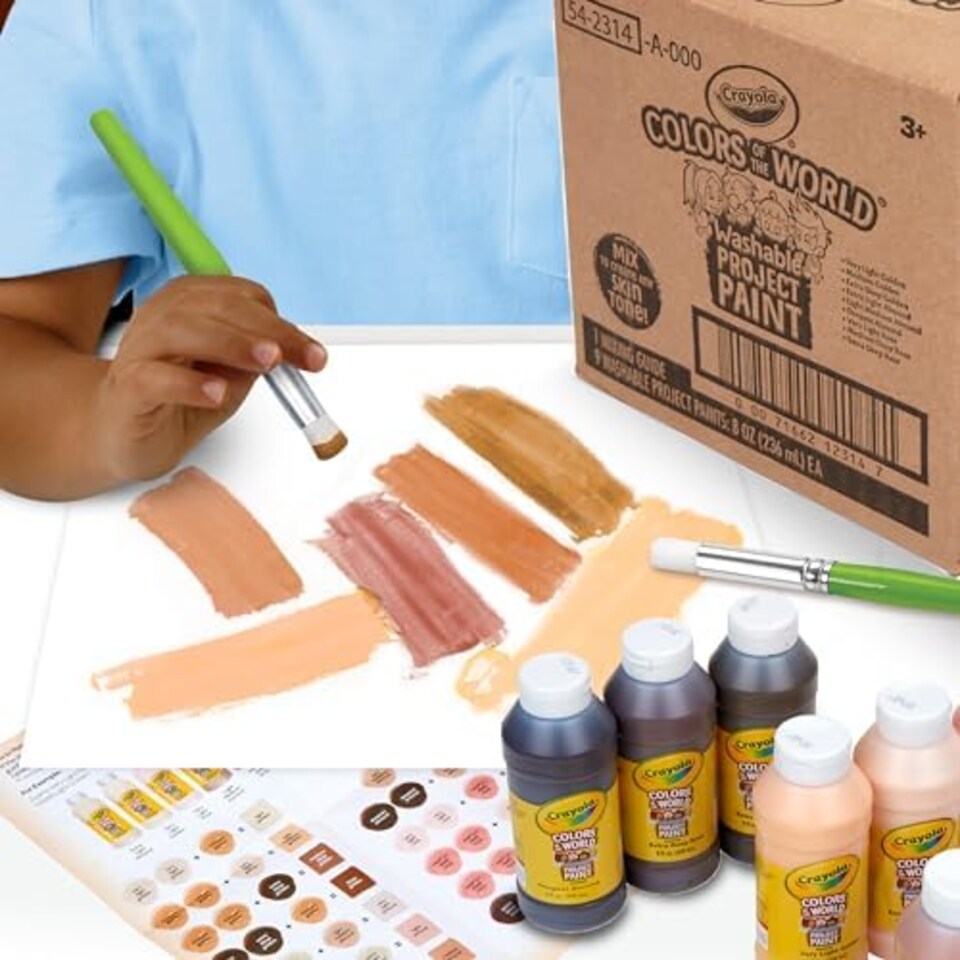 image 1 of Crayola Colors Of The World Washable Paint Set 9 Count