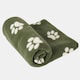 image 4 of OHS Pet Dog Blanket Crate Paw Puppy Animal Mat, 120x150cm - Green
