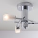 image 3 of Havana 3 Light Semi Flush Multi Arm Ceiling Light Chrome, Acid Etched Glass, G9
