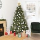 image 2 of Charles Bentley 6ft Faux Nordic Spruce Hinged Christmas Tree Easy Assembly Green | One Size