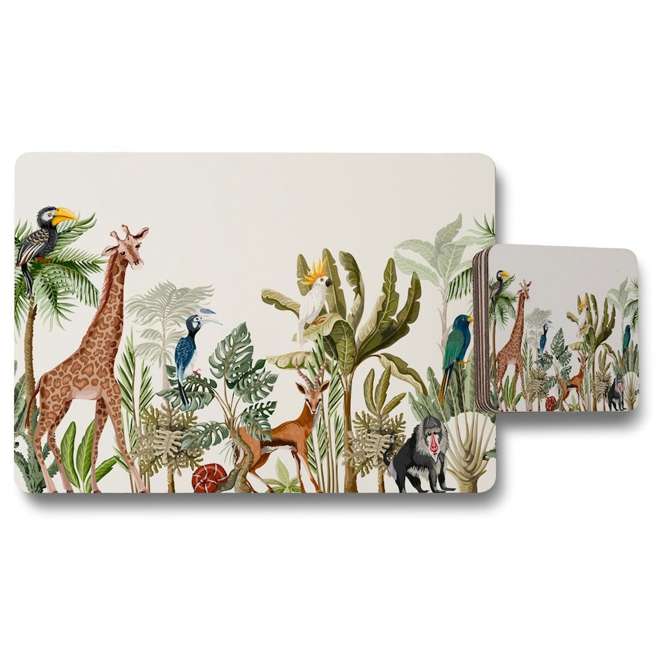 Tropical Animals (Placemat & Coaster Set)