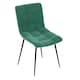 image 8 of Vida Designs Richton Set of 2 Dining Chairs Upholstered Fabric Padded Chair, Green | Green | Green