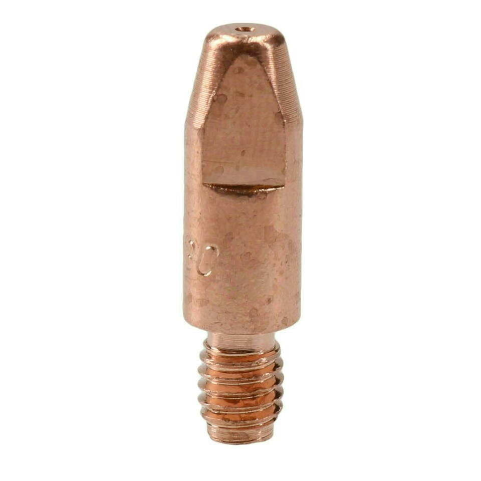 image 1 of 2 shroud & 25 x 0.8mm Round Contact Tips MIG Welding Binzel Style MB15 Torch