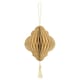 image 1 of Beige Honeycomb Lantern with Tassel Hanging Paper Bauble Decoration 15cm