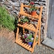 image 7 of Wooden Shelf Foldable Rack Flower Plant Pot Stand Storage Display Holder 3 Tier