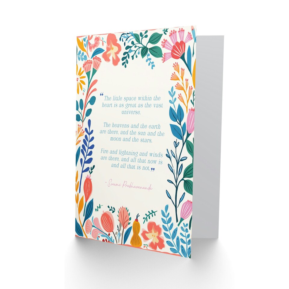 image 1 of Hinduism Within the Heart Swami Prabhavananda Quote Spiritual Birthday Card