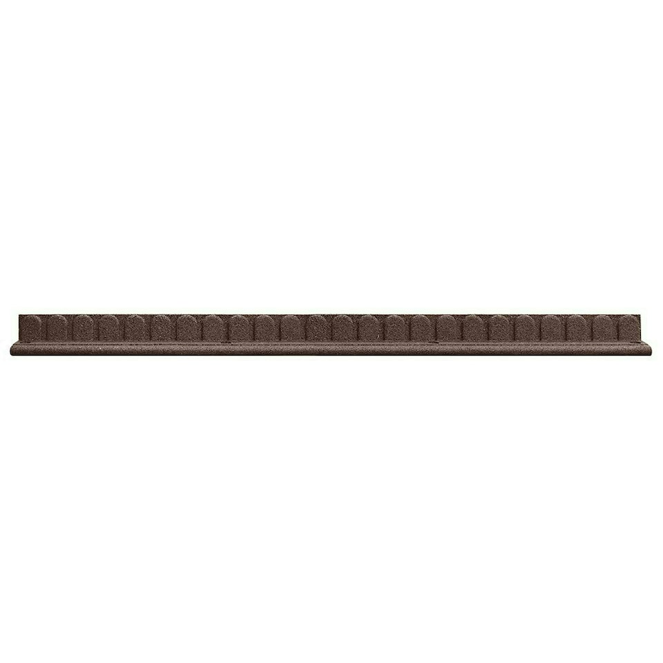 image 1 of 1.2m Lawn Edge Border Recycled Rubber in Earth Brown