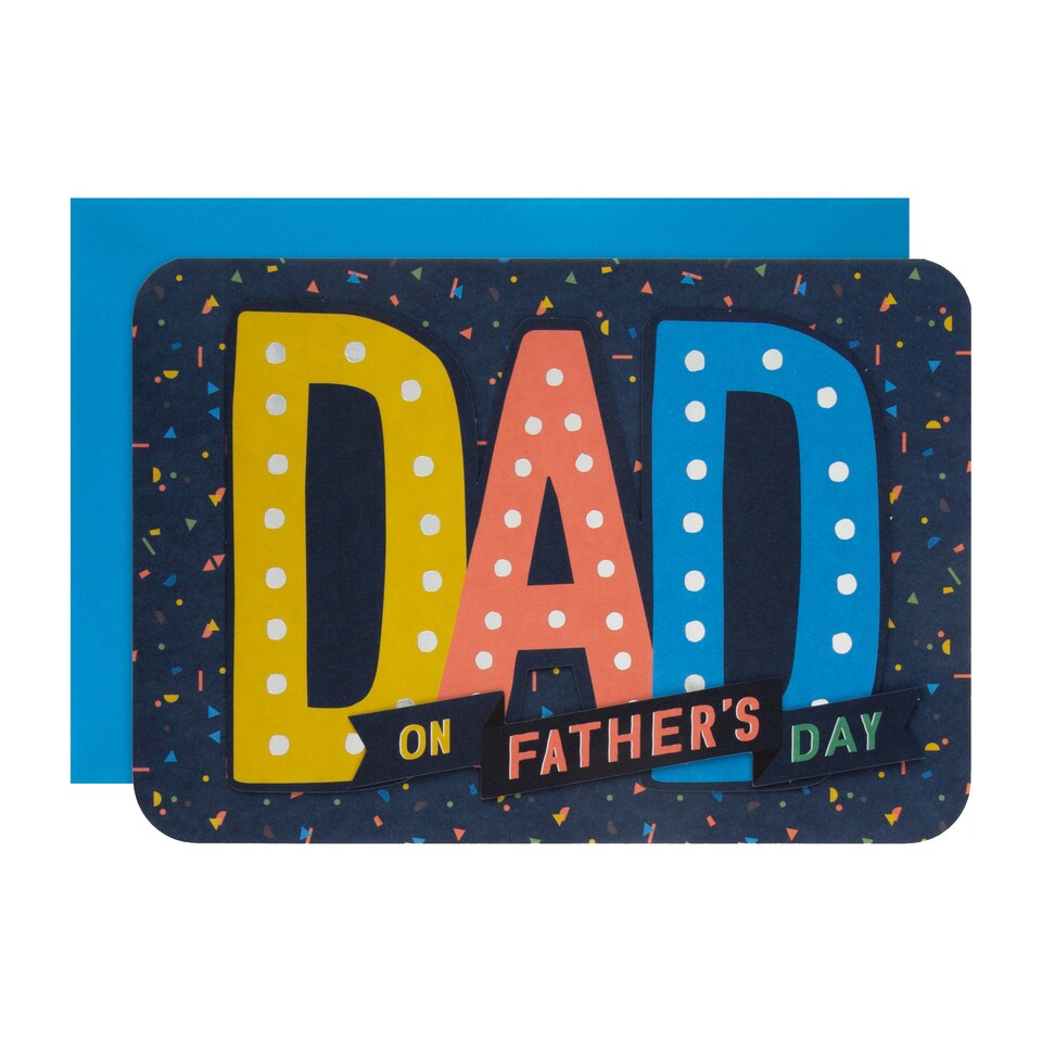 image 1 of Hallmark Father's Day Card For Dad -  Colourful Text Design