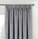 image 3 of Luxury Enhanced Living Grey Velvet, Supersoft, Blackout, Thermal Curtains with Tape Top (PAIR) - 90 x 90 inch (229x229cm)