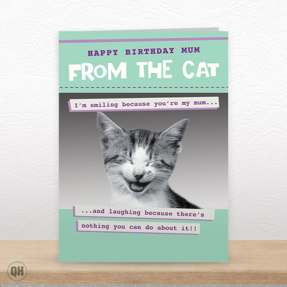 image 1 of Mum Happy Birthday From The Cat! - Funny Mum Birthday Card