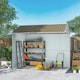 image 8 of Outsunny 8x6ft Metal Garden Shed Outdoor Storage Shed w/ Doors Window, Grey