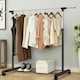 image 1 of COSTWAY Single Rail Garment Drying Rack Metal Clothes Rail