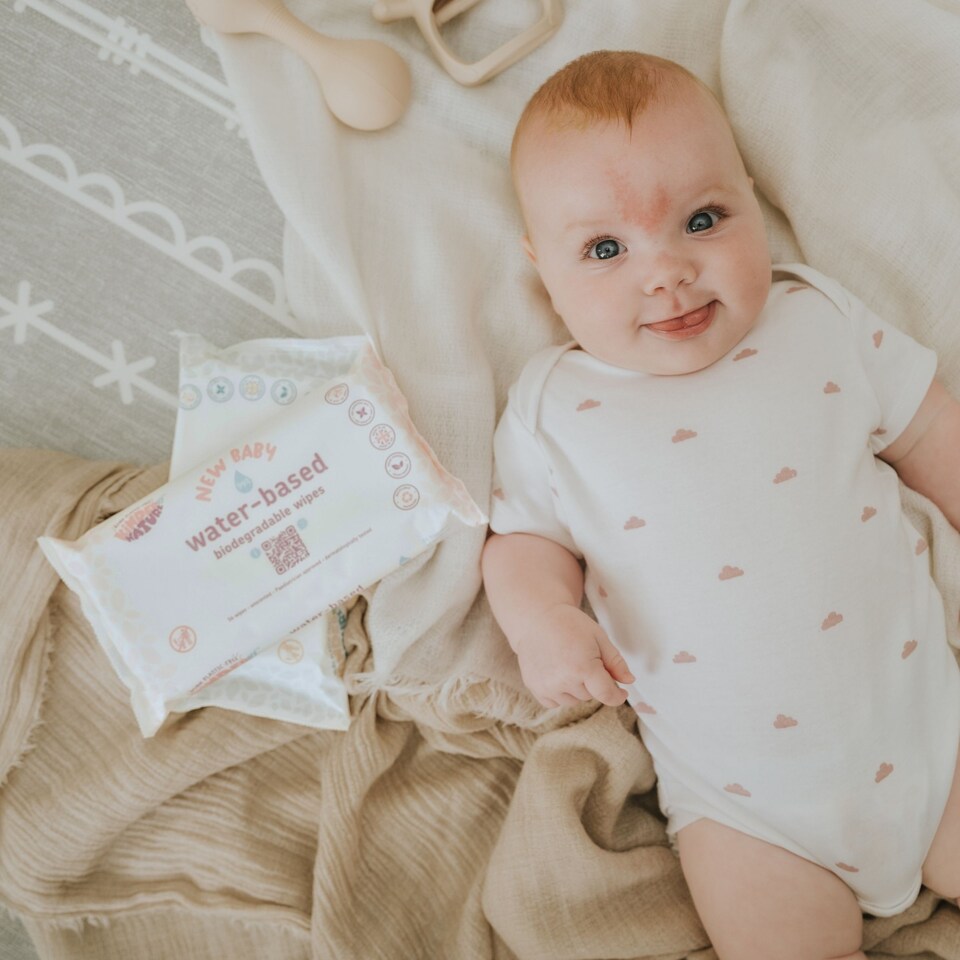 image 1 of Kinder by Nature Water-Based wipes - 12 packs x 56 wipes