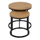 image 2 of Spiro Round Nest of Tables in Oak