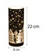 image 2 of 22cm Deep Blue Christmas Vase - LED Village Decor