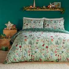 Duvet Day Noelle Ultra Soft Touch Double Duvet Set Green | Double