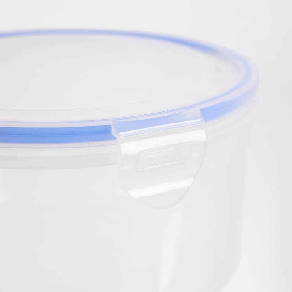 image 1 of OHS Round Plastic Food Storage Containers With Lids 3 Pack, 0.25-1L - Clear