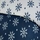 image 3 of Snowflake Reversible Microfibre Fabric Complete Duvet Cover Set with Pillowcase and Fitted Sheet (Blue) Blue | Single