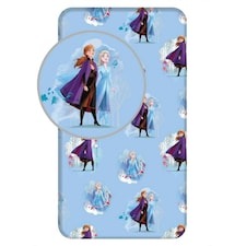 Frozen II Winter Scene Fitted Sheet - Blue - Single