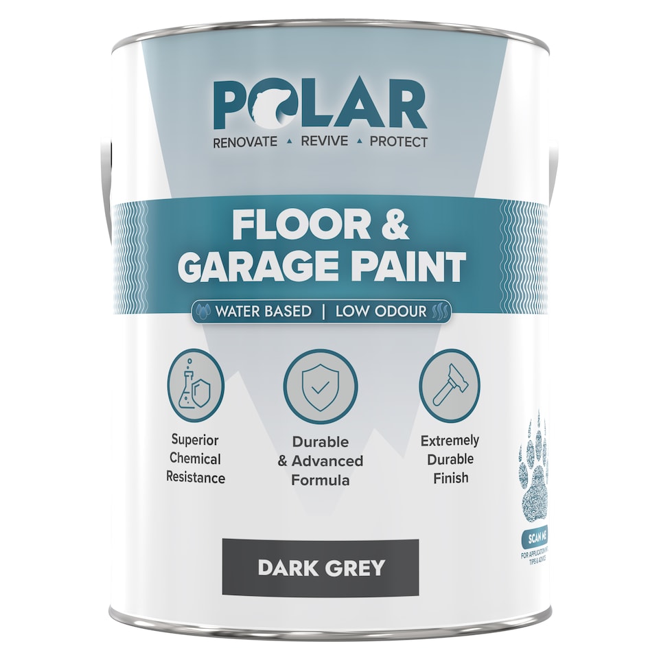 image 1 of Polar Water Based Garage & Floor Paint Low VOC | Grey | Dark Grey | 5 litre