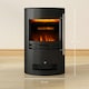 image 7 of HOMCOM Fireplace Electric Heater Stove w/ Thermostat Control Black Freestanding