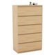 image 10 of Vida Designs Denver 5 Drawer Chest of Drawers Bedroom Storage, Pine