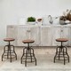 image 4 of Industrial Adjustable Height Retro Bar Stool Brown Brown