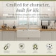 image 2 of Fireclay Kitchen Sink - 795mm Double Bowl Butler with Stepped Weir, Mixer Tap & Wastes - Traditional Kitchen Design