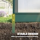 image 5 of Outsunny 6x8ft Walk-In Polycarbonate Greenhouse Plant Grow Galvanized Aluminium | Green | Dark Green | 190x252x201cm