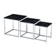 image 1 of Set Of 3 Faux Marble Nesting Tables Black Grey