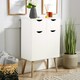 image 2 of Sideboard Storage Cabinet With Drawers Cupboard Solid Wood Legs White | 2 Door 2 Drawers