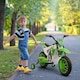 image 2 of HOMCOM 12V Kids Electric Motorbike Ride-On Motorcycle w/ Training Wheels - Green