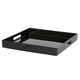 image 1 of Argon Tableware 3x Serving Trays - 33cm - Square Tray Metallic Decorative Breakfast Tray Melamine Food Tray | Black | Black | One Size | 3
