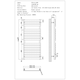 image 3 of Typhoon - White Dual Fuel Towel Rail H1156mm x W500mm Standard