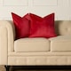 image 4 of OHS 4 x Soft Plain Matte Velvet Cushion Covers, 45x45cm - Red