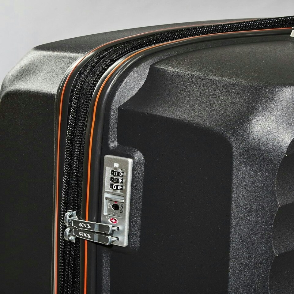 image 1 of Rock Sunwave 3 Piece Set Suitcases Charcoal