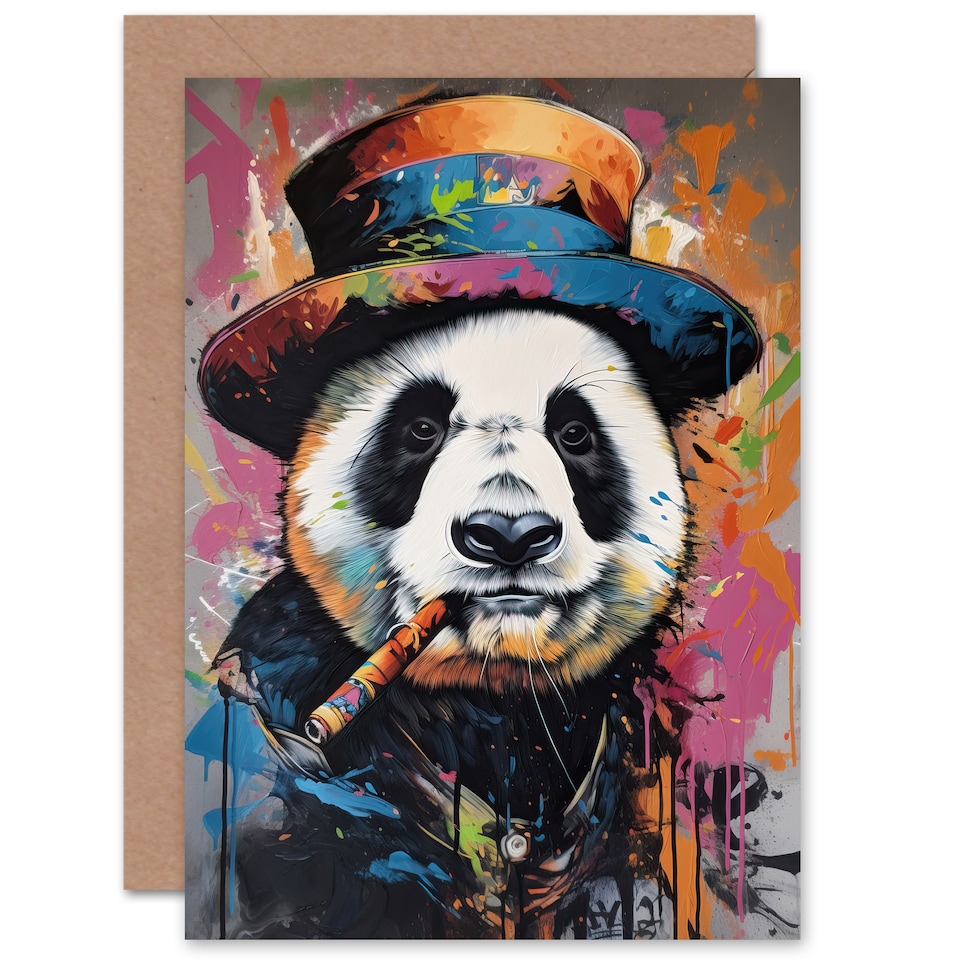 image 1 of Posh Panda Birthday Card for Husband or Dad