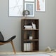 image 4 of Essential Tall Narrow 2 Shelf Bookcase in Vintage Oak